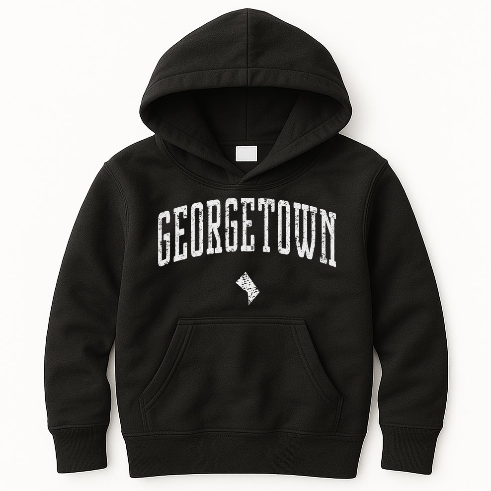Georgetown Washington Icon Vintage City Kids Hoodie