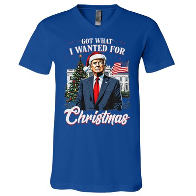 Got What I Wanted For Christmas Trump 2024 V-Neck T-Shirt