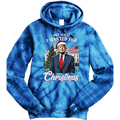 Got What I Wanted For Christmas Trump 2024 Tie Dye Hoodie