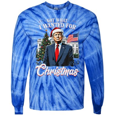 Got What I Wanted For Christmas Trump 2024 Tie-Dye Long Sleeve Shirt