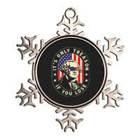 George Washington It's Only Treason If You Lose 4th Of July Metallic Star Ornament