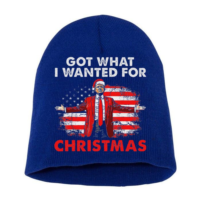 Got What I Wanted For Christmas Trump 2024 Short Acrylic Beanie