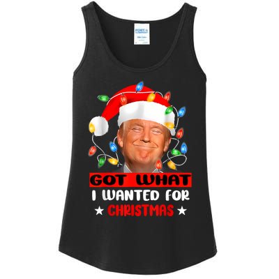 Got What I Wanted For Christmas Trump Xmas Pajamas 2024 Ladies Essential Tank