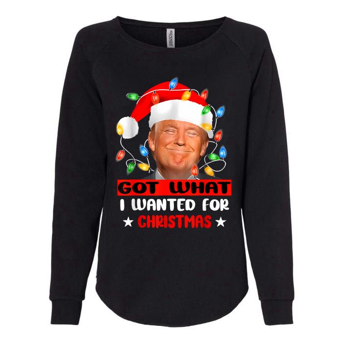 Got What I Wanted For Christmas Trump Xmas Pajamas 2024 Womens California Wash Sweatshirt