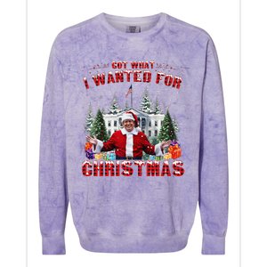 Got What I Wanted For Christmas Trump Won Trump President Colorblast Crewneck Sweatshirt