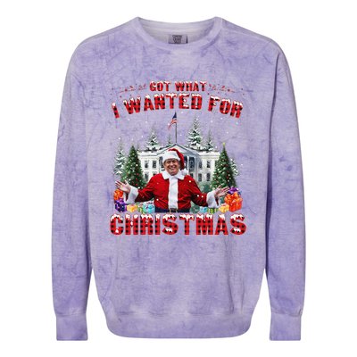 Got What I Wanted For Christmas Trump Won Trump President Colorblast Crewneck Sweatshirt