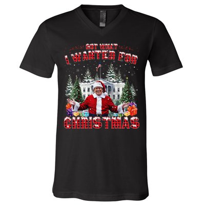 Got What I Wanted For Christmas Trump Won Trump President V-Neck T-Shirt