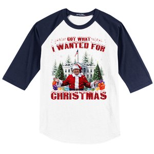 Got What I Wanted For Christmas Trump Won Trump President Baseball Sleeve Shirt