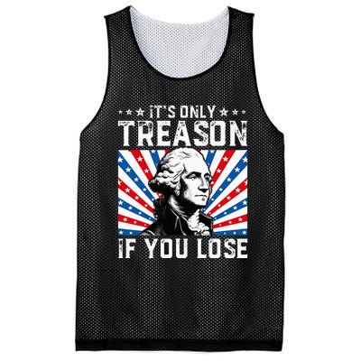 George Washington ItS Only Treason If You Lose 4th Of July Mesh Reversible Basketball Jersey Tank