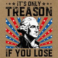 George Washington ItS Only Treason If You Lose 4th Of July Cotton Canvas Backpack