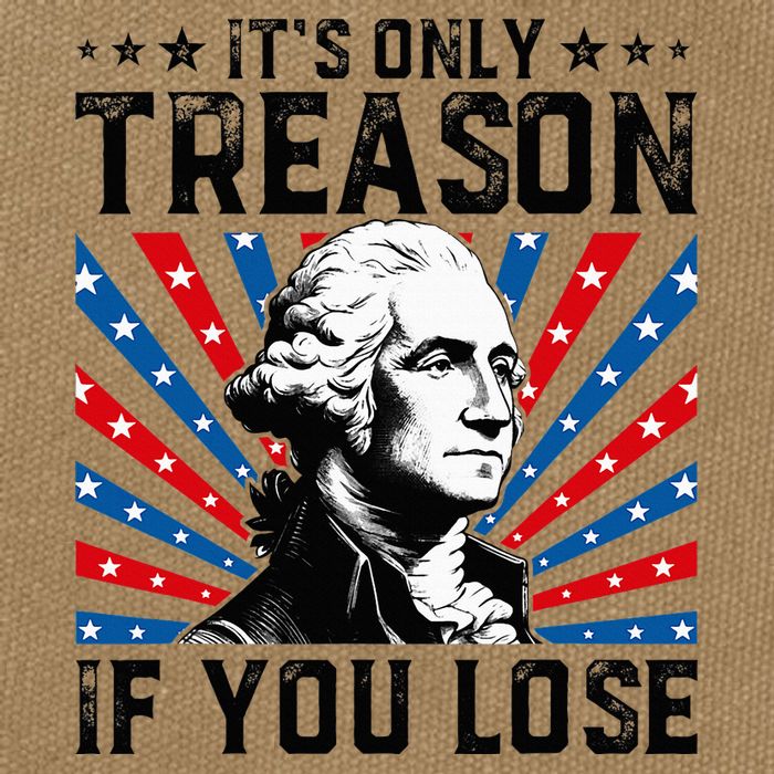 George Washington ItS Only Treason If You Lose 4th Of July Cotton Canvas Backpack