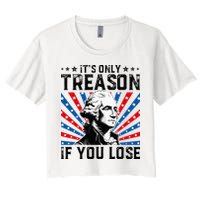 George Washington ItS Only Treason If You Lose 4th Of July Crop Top