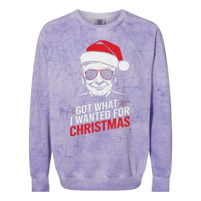 Got What I Wanted For Christmas Pajamas Colorblast Crewneck Sweatshirt