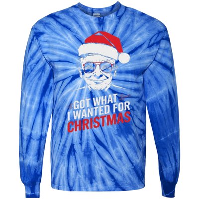 Got What I Wanted For Christmas Pajamas Tie-Dye Long Sleeve Shirt