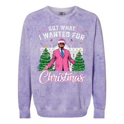 Got What I Wanted For Christmas Trump Colorblast Crewneck Sweatshirt