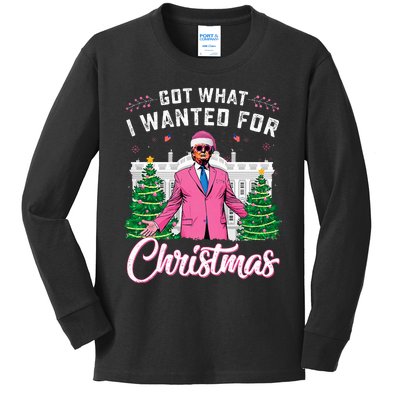 Got What I Wanted For Christmas Trump Kids Long Sleeve Shirt