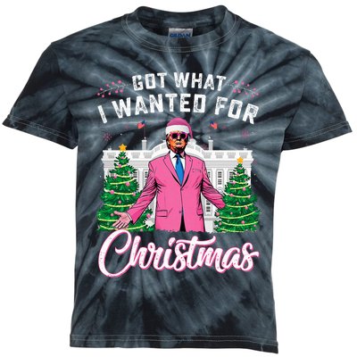 Got What I Wanted For Christmas Trump Kids Tie-Dye T-Shirt