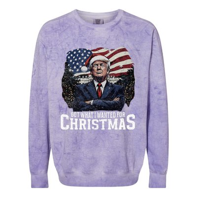 Got What I Wanted For Christmas Trump Won 2024 President Colorblast Crewneck Sweatshirt