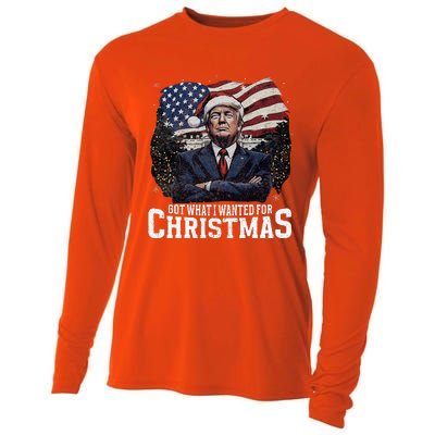 Got What I Wanted For Christmas Trump Won 2024 President Cooling Performance Long Sleeve Crew