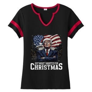 Got What I Wanted For Christmas Trump Won 2024 President Ladies Halftime Notch Neck Tee