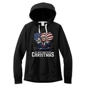 Got What I Wanted For Christmas Trump Won 2024 President Women's Fleece Hoodie