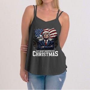 Got What I Wanted For Christmas Trump Won 2024 President Women's Strappy Tank