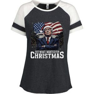 Got What I Wanted For Christmas Trump Won 2024 President Enza Ladies Jersey Colorblock Tee