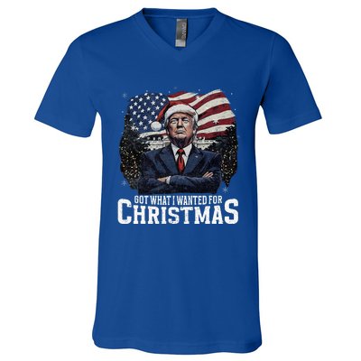 Got What I Wanted For Christmas Trump Won 2024 President V-Neck T-Shirt