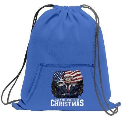 Got What I Wanted For Christmas Trump Won 2024 President Sweatshirt Cinch Pack Bag