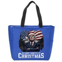 Got What I Wanted For Christmas Trump Won 2024 President Zip Tote Bag