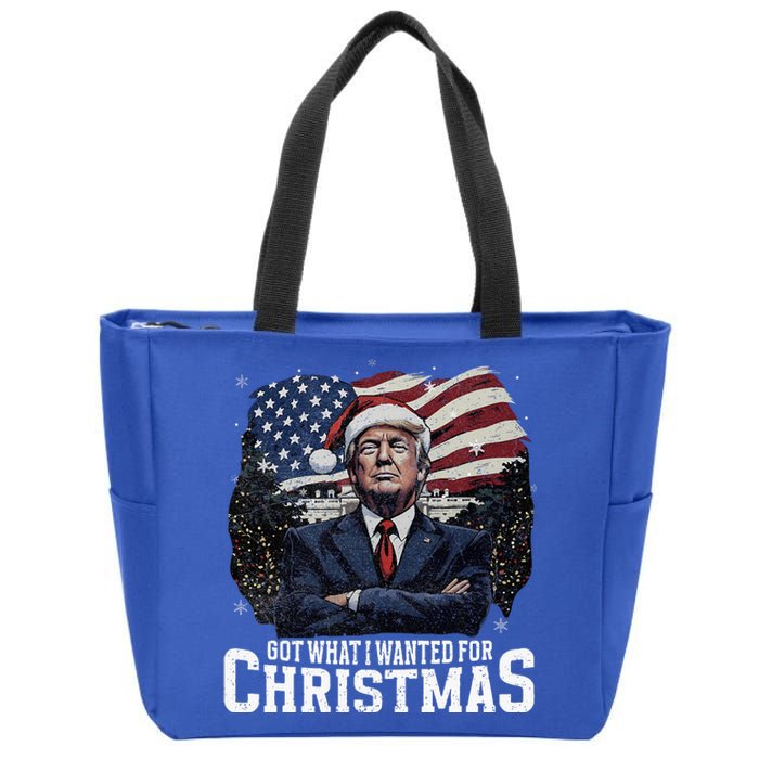 Got What I Wanted For Christmas Trump Won 2024 President Zip Tote Bag