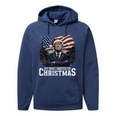 Got What I Wanted For Christmas Trump Won 2024 President Performance Fleece Hoodie