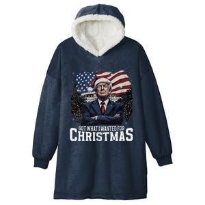 Got What I Wanted For Christmas Trump Won 2024 President Hooded Wearable Blanket