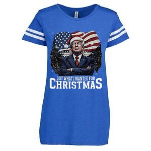 Got What I Wanted For Christmas Trump Won 2024 President Enza Ladies Jersey Football T-Shirt