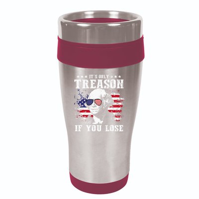 George Washington It's Only Treason If You Lose 4th Of July 16oz Travel Tumbler