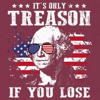 George Washington It's Only Treason If You Lose 4th Of July 16oz Travel Tumbler