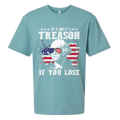 George Washington It's Only Treason If You Lose 4th Of July Sueded Cloud Jersey T-Shirt