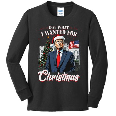 Got What I Wanted For Christmas Trump 2024 Kids Long Sleeve Shirt