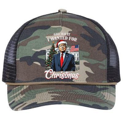 Got What I Wanted For Christmas Trump 2024 Retro Rope Trucker Hat Cap