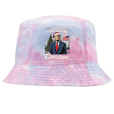 Got What I Wanted For Christmas Trump 2024 Tie-Dyed Bucket Hat