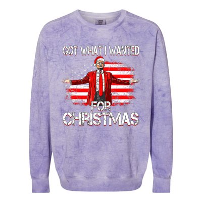 Got What I Wanted For Christmas Trump Won 2024 President Colorblast Crewneck Sweatshirt