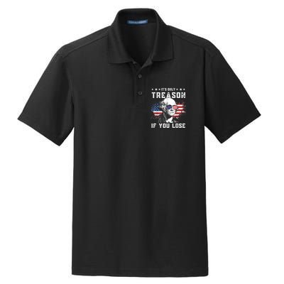 George Washington It's Only Treason If You Lose 4th Of July Dry Zone Grid Polo