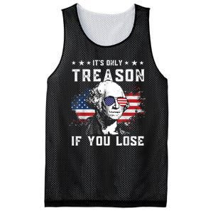 George Washington It's Only Treason If You Lose 4th Of July Mesh Reversible Basketball Jersey Tank