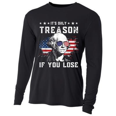 George Washington It's Only Treason If You Lose 4th Of July Cooling Performance Long Sleeve Crew