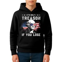 George Washington It's Only Treason If You Lose 4th Of July Kids Hoodie