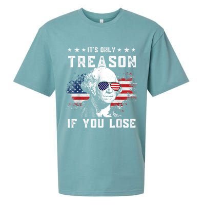 George Washington It's Only Treason If You Lose 4th Of July Sueded Cloud Jersey T-Shirt