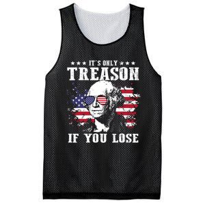 George Washington Its Only Treason If You Lose 4th Of July Mesh Reversible Basketball Jersey Tank