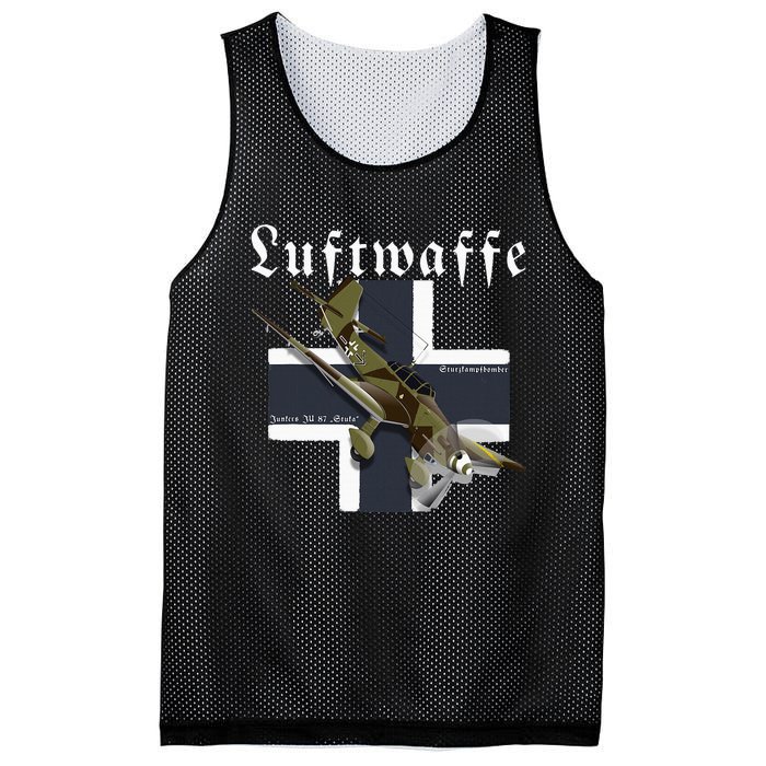 German Warbird I Junkers Ju 87 Stuka I Ww2 Airplanes Mesh Reversible Basketball Jersey Tank