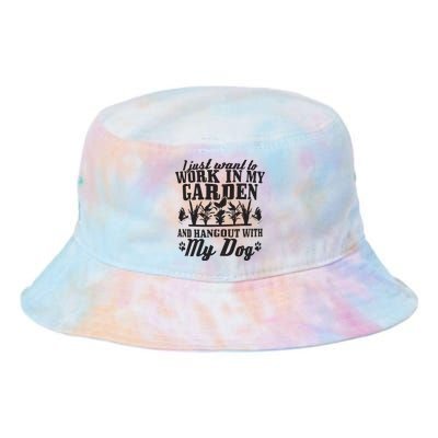 Gardening Work In Garden Hangout With Dog Gardener Gift Tie Dye Newport Bucket Hat