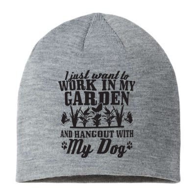 Gardening Work In Garden Hangout With Dog Gardener Gift Sustainable Beanie